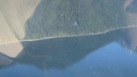 Flying over Alouette Lake