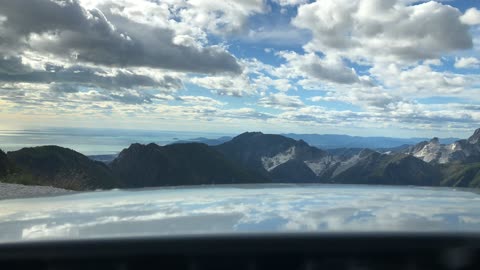 amazing landscape in Italy, Europe, time lapse with mountain and sea view