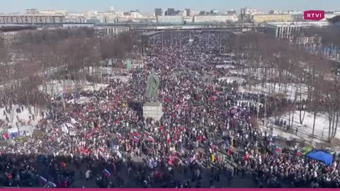 Putin attends huge patriotic rally at Moscow stadium