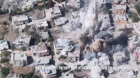 The Israeli army publishes the moment of its attacks in southern Lebanon today