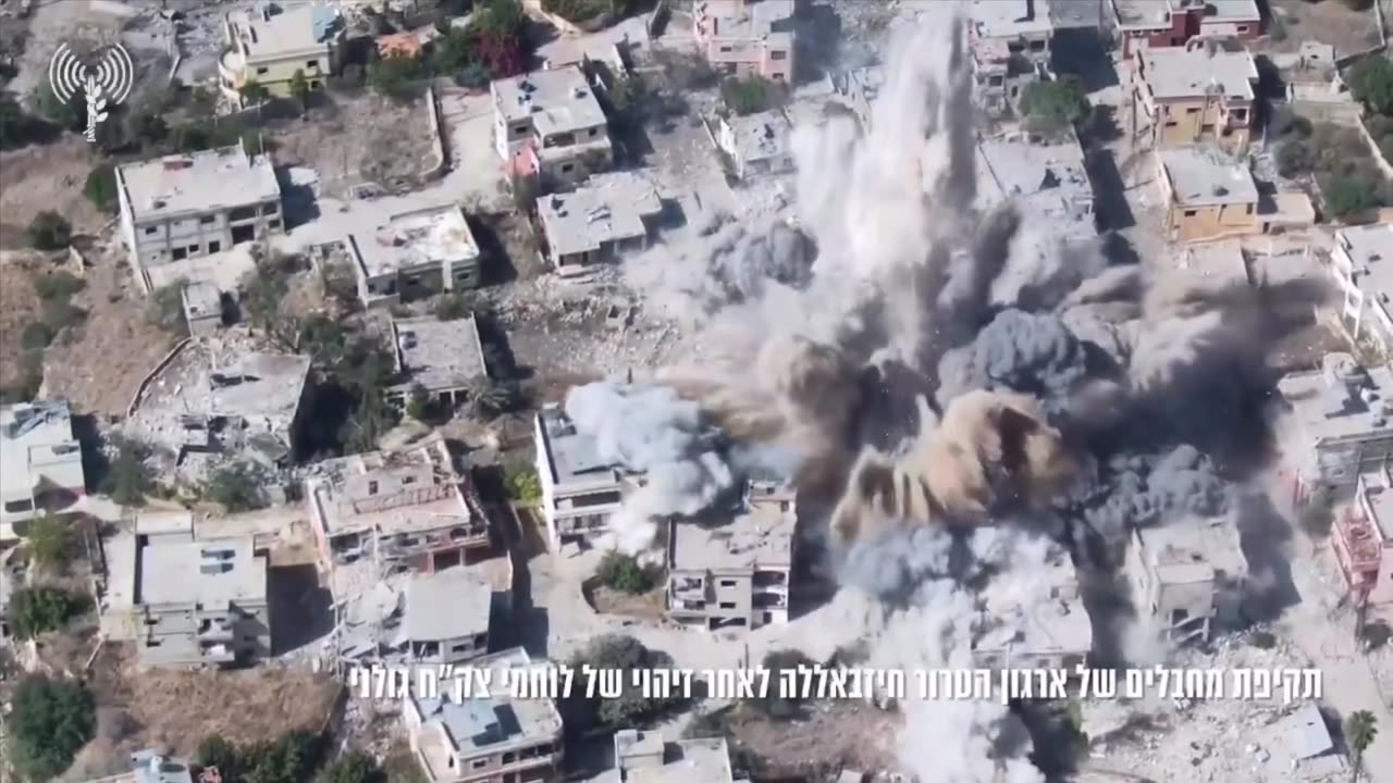 The Israeli army publishes the moment of its attacks in southern Lebanon today
