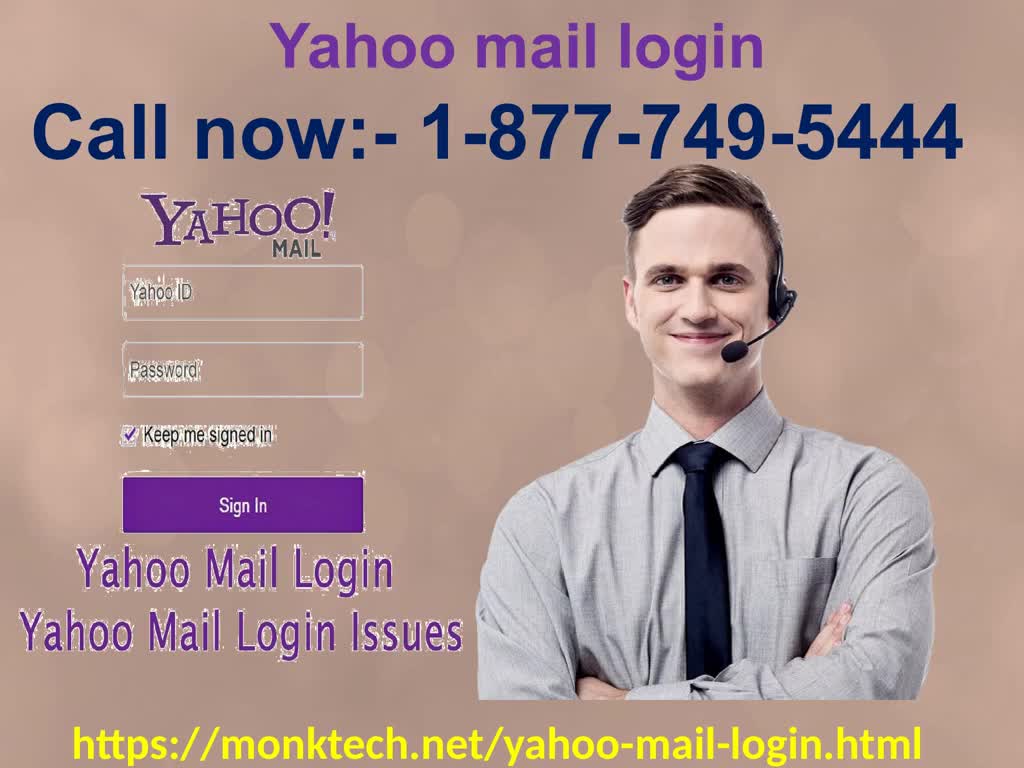 Fix yahoo mail problems at yahoo mail login 1-877-749-5444