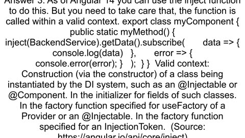 Access service into static method in Angular 5