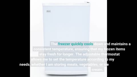 Igloo Cu.Ft. Compact Upright Freezer with Storage Drawer, 2 Quick Freeze Shelves, Adjustable Th...