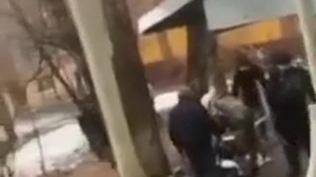 Kazakhstan - Citizens beat up a Police officer