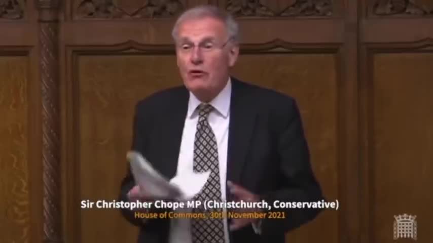 UK | MP Christopher Chope SLAMS Boris’, “Dictororial” BS ‘Destroying Mental Health’