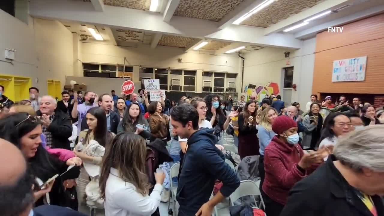 At the end of the event AOC addressed the question about the crime