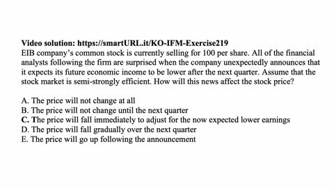 Exam IFM exercise for April 12, 2021