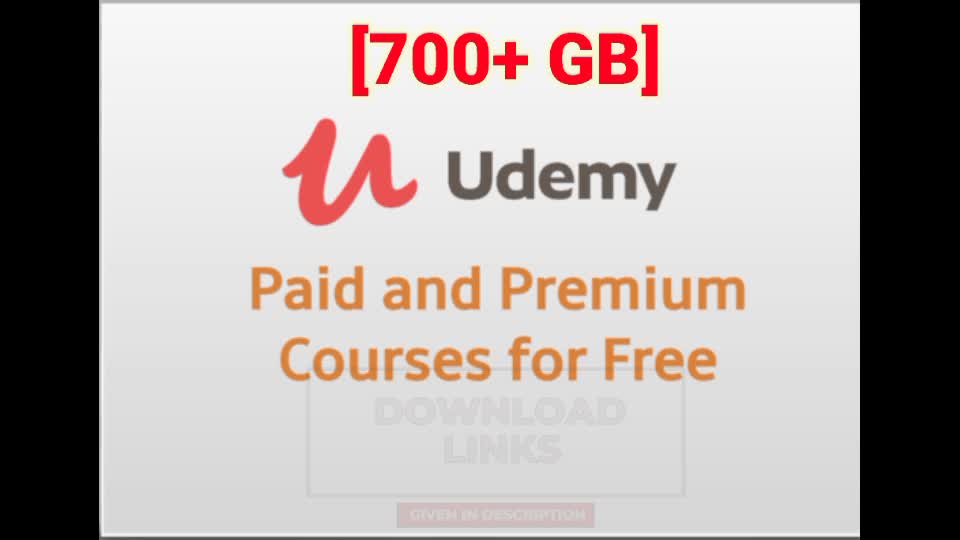 Free UDEMY Paid and Premium Courses Download