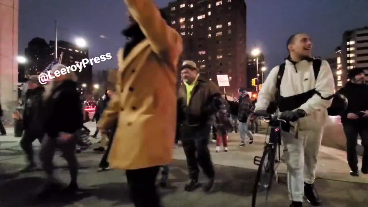 NYC - Residents hit the streets last night chanting, we the people will not comply