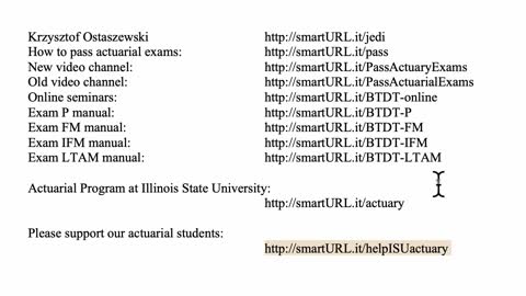 Exam P exercise for April 9, 2021