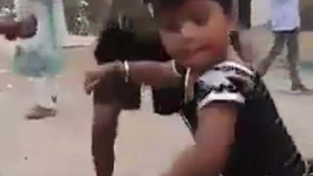 Little girl cute dancing