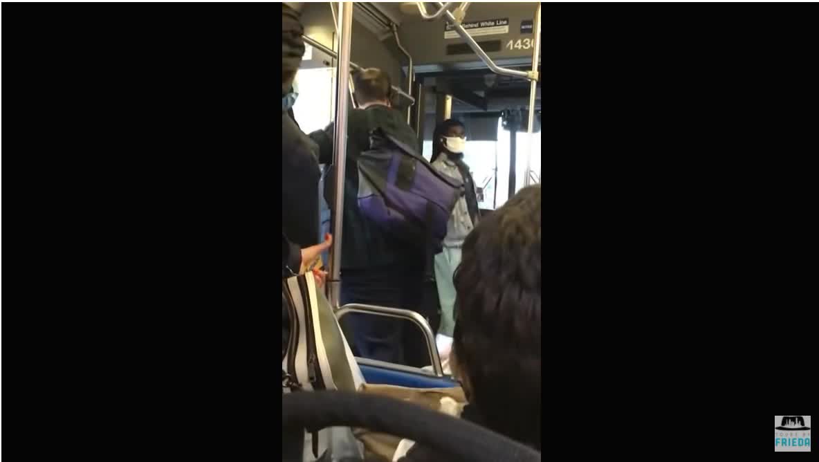 Unmasked Jew ejected from the bus by passengers