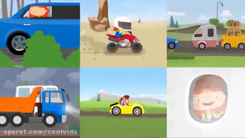 A Baby Cartoon. Cars and Trucks for Kids