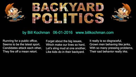 Backyard Politics -- a song by Bill Kochman