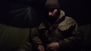 Test footage before filming vlog in the tent