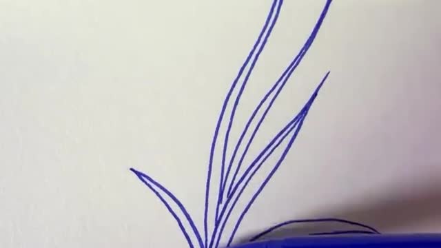 Draw some grass whose branches and leaves stack on top of each other