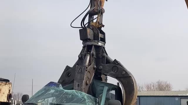 Big truck removed by bigger claw truck!