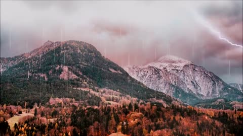 Relaxing Rainstorm natural white noise thunderstorm for sleep or focus