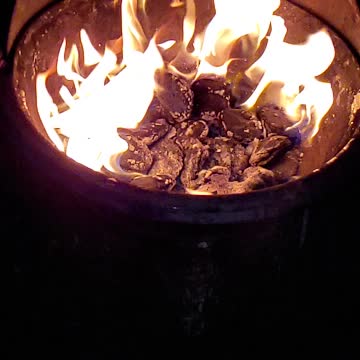 Super slow-mo BBQ fire..