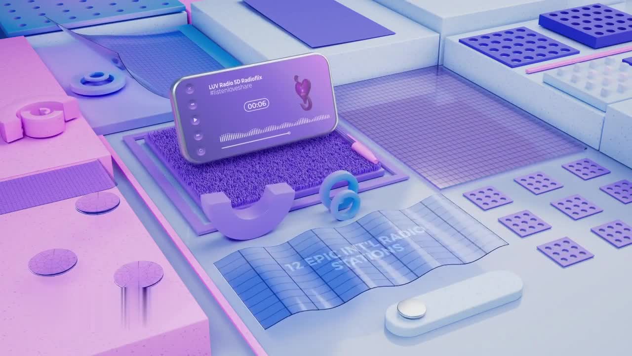 10 sec Kinetic Motion Music Visualizer LUV Radio Epic promo