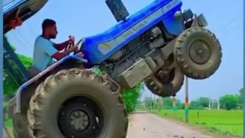 indian tractor stunt video full