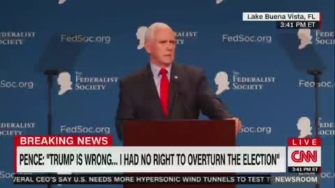 Mike Pence: "President Trump is wrong. I had no right to overturn the election."