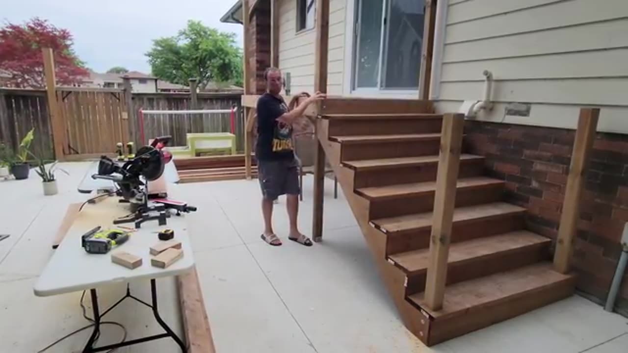 How to Build a Deck (DIY Free Standing Deck with Stairs)