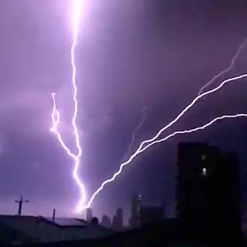 Australia: Possibly one of the best ever captures of Ground-to-cloud lightning.