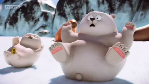 how baby polar bear survive in rugged terrain