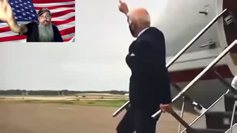 Biden Waving to an Empty Field