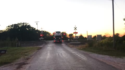 Passenger Train hits Cars & Semi-Truck