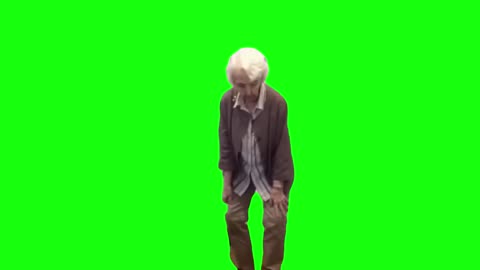 Old Substitute Teacher Dances the Charleston | Green Screen