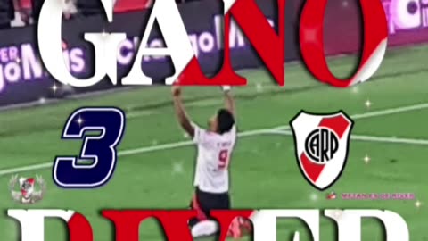 Gano River! 3 a 0 a Barracas - Goles: Meza, Borja y Paulo Diaz.