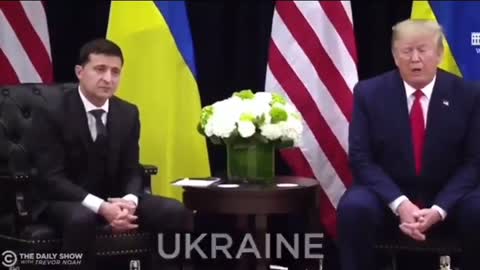 The moment when Trump denounced corruption in Ukraine and Zelensky was sitting next to him....