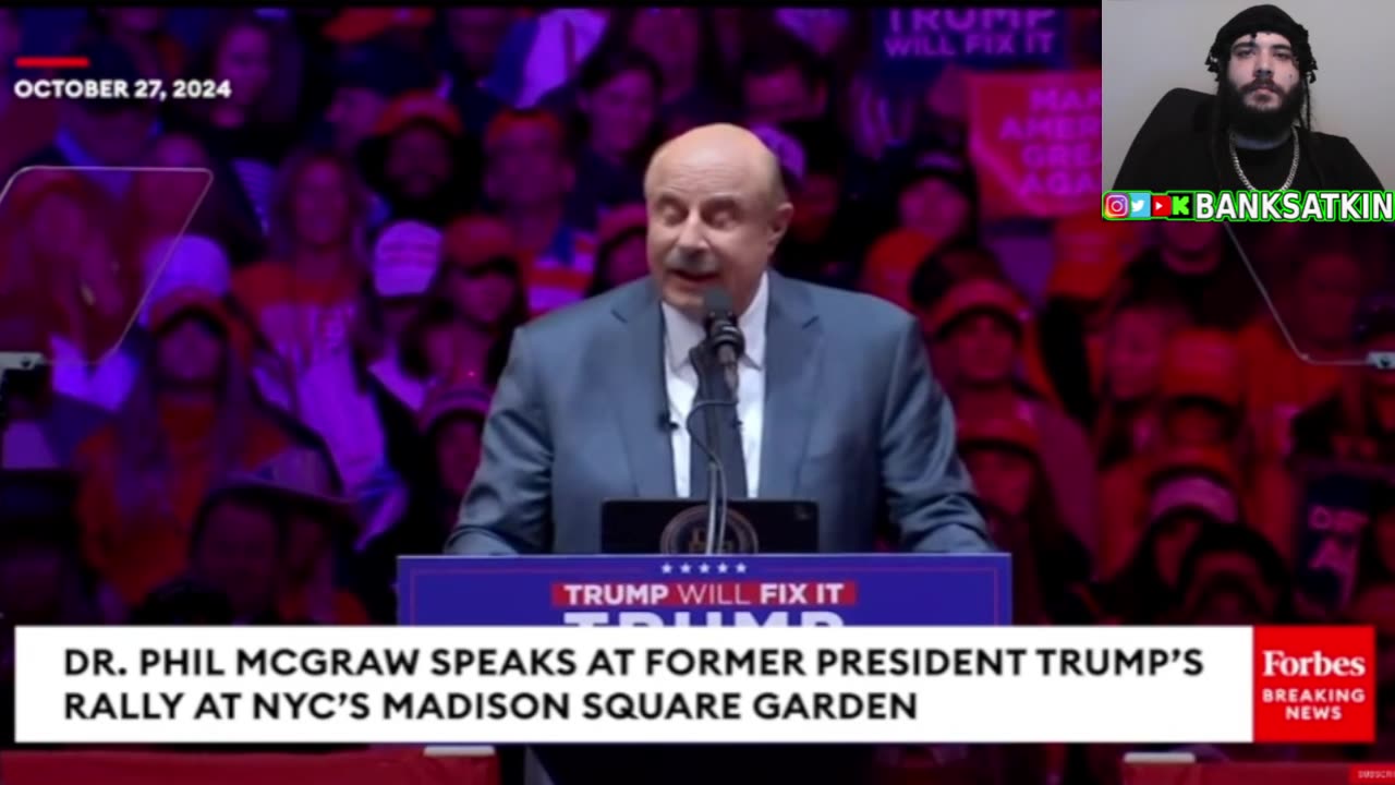 Dr Phil Speech At Donald Trump Rally In MSG NYC (REACTION)