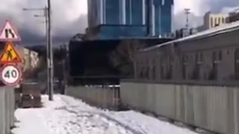 Raw footage from centre of Kiev of the fake war