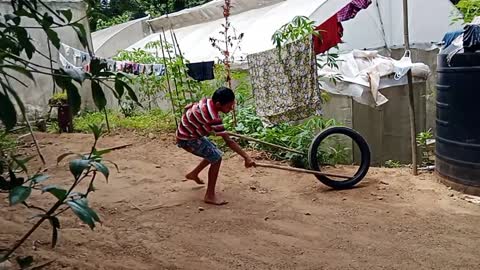 Little Baby Boy Fun Play Tires