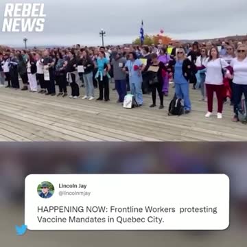 Québec, Canada: migliaia di lavoratori protestano contro l'obbligo vaccinale.