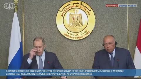 "LIVE: Russia's Sergei Lavrov holds press conference in Cairo "