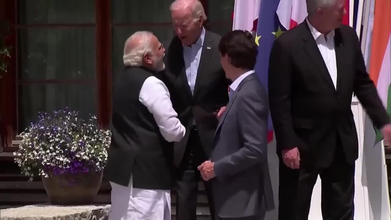 With US President Joe Biden and PM Trudeau of Canada G7 Summit in Germany