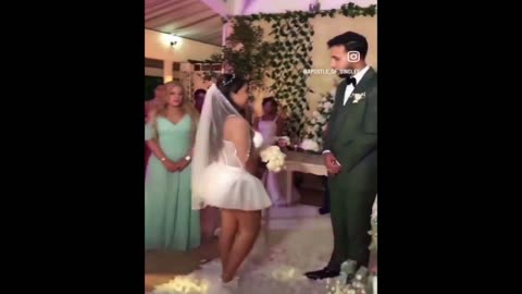 Dude Was Not At All Happy About What His Woman Wore On Their Wedding Day