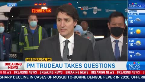 Justin Trudeau responds to question about nuke threat