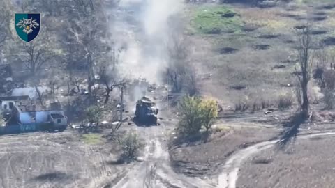 🎉 Fantastic destruction of Russian armoured vehicle with ammunition,