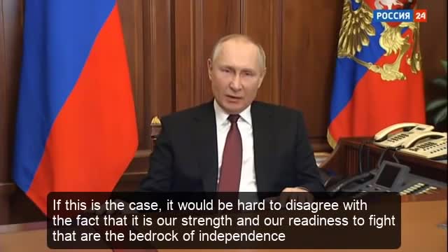 Vladimir Putin's Speech on Ukraine and US Foreign Policy and NATO - 24 February 2022