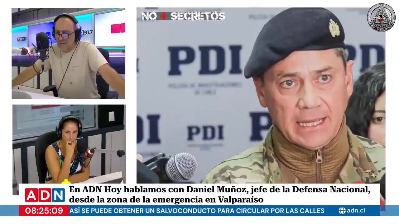 Chile Jefe Defensa Nacional. Incendios provocados.