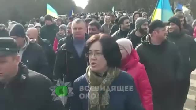 Russian Soldiers Clash with Protesters