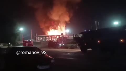 👀🚫 During the night attack on one of the Russian oil depots, the Russian