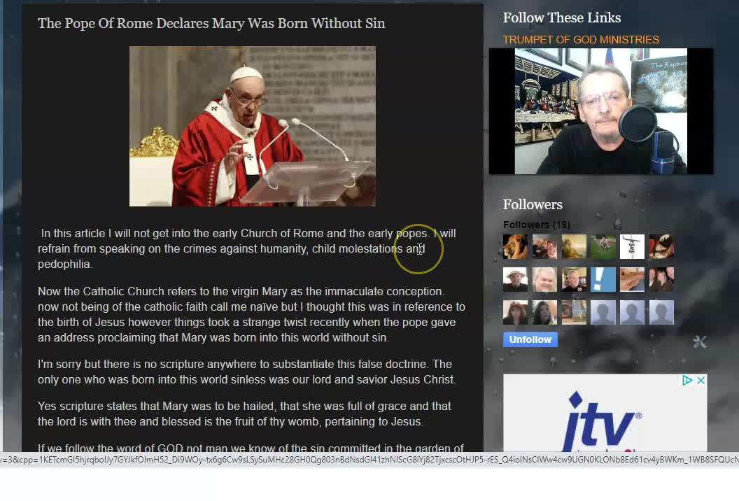 Mary Did You Know? Pope Declares Mary Born Without Sin