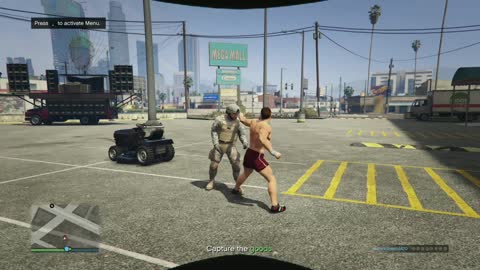 soldier vs body builder fist fight — GTA 5